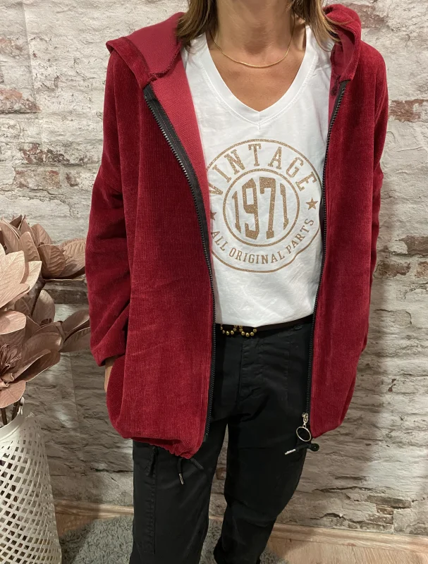 Gilet capuche velours  | Jus de coco 