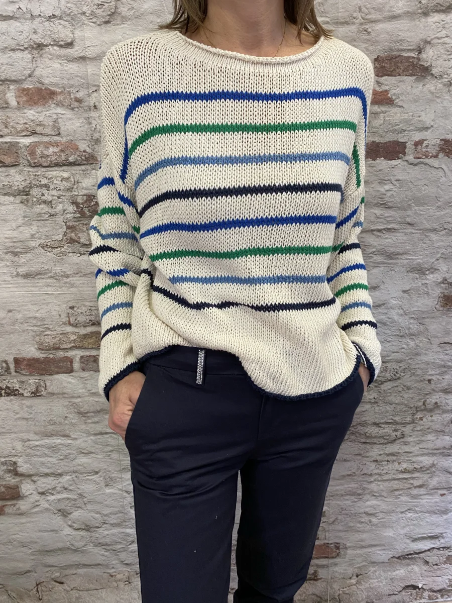 Pull maille rayé | Jus de coco 