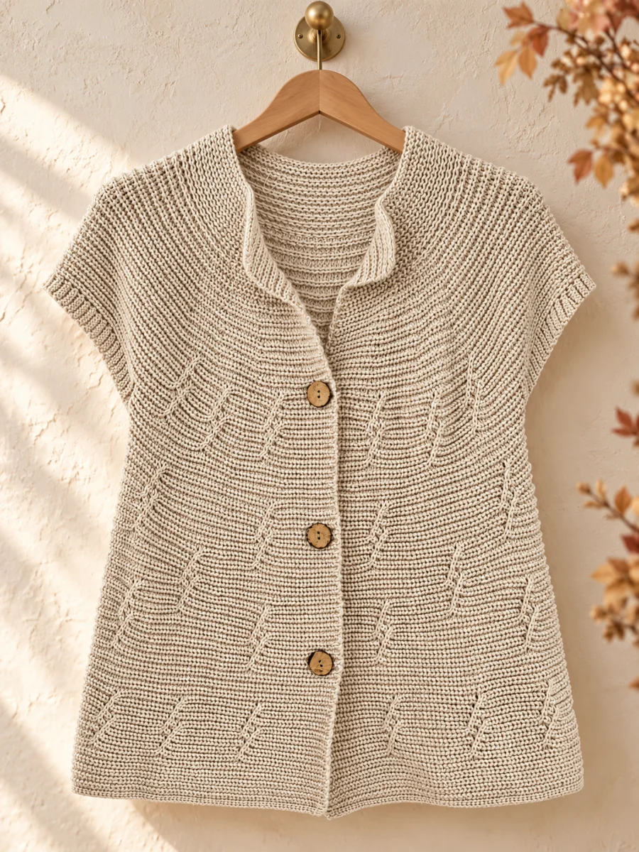 Gilet " Augustine" beige 36 au 46 | Les Chics Filles by Sab