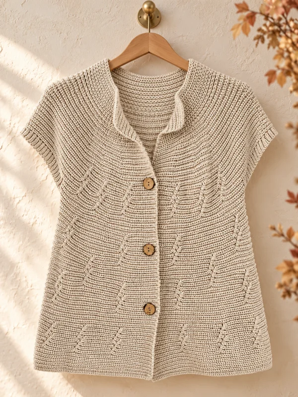 Gilet " Augustine" beige 36 au 46 | Les Chics Filles by Sab