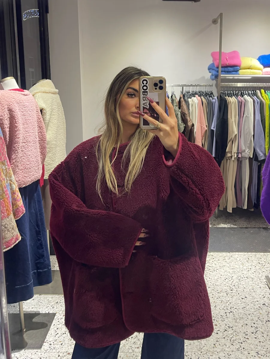 OVERSIZED TEDDY JACKET | Salsa Color