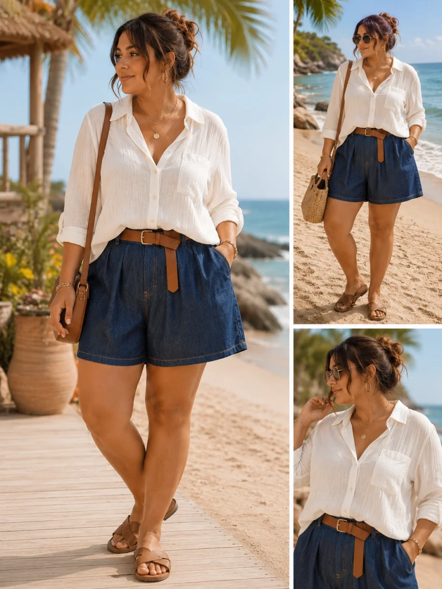 Short " capri denim" 38 au 46 | Les Chics Filles by Sab