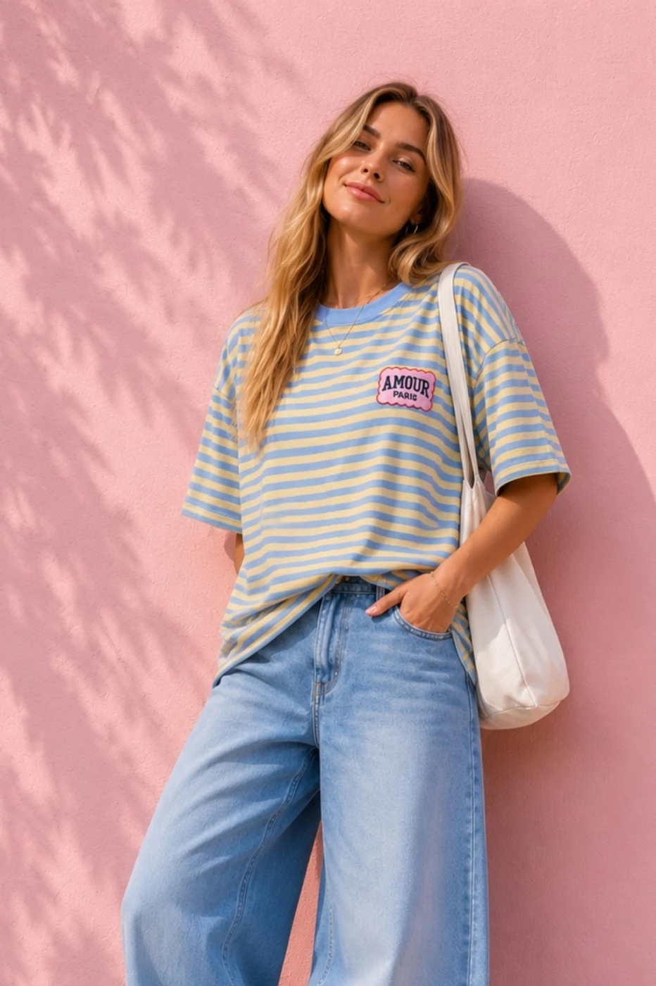 Amour Paris Striped Tee | Salsa Color