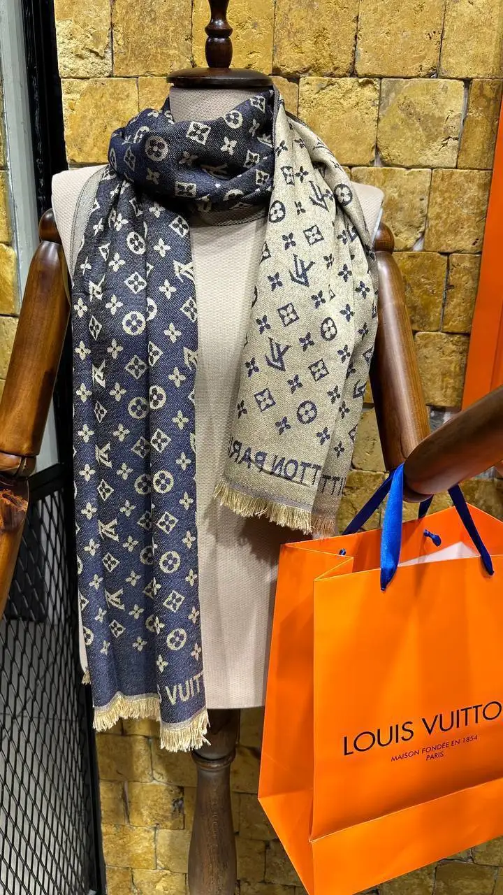 Louis Vuitton Scarves Double face Blue Unisex | MASSIMOLUXURYOUTLET