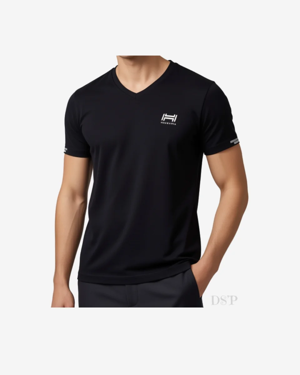 T‑shirt Homme - Hungaria Donati (Col V) - Noir | Dîna Shop'