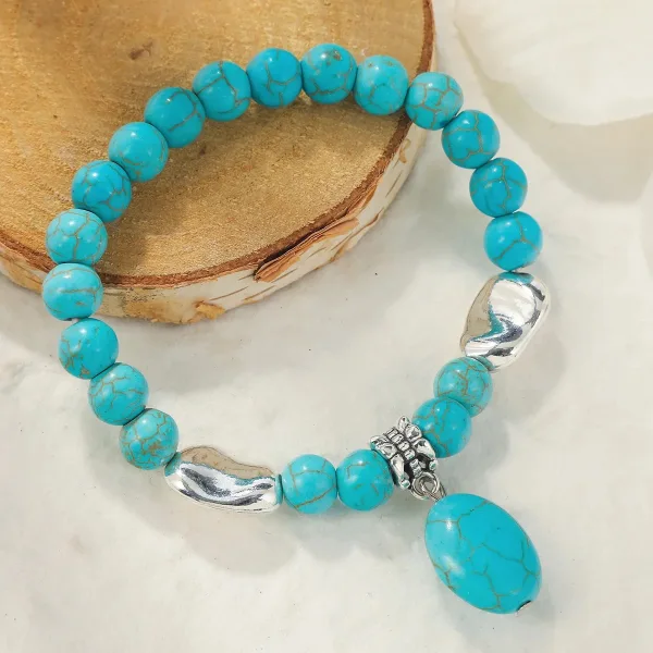 Breloque turquoise 8MM | KingStone2.0