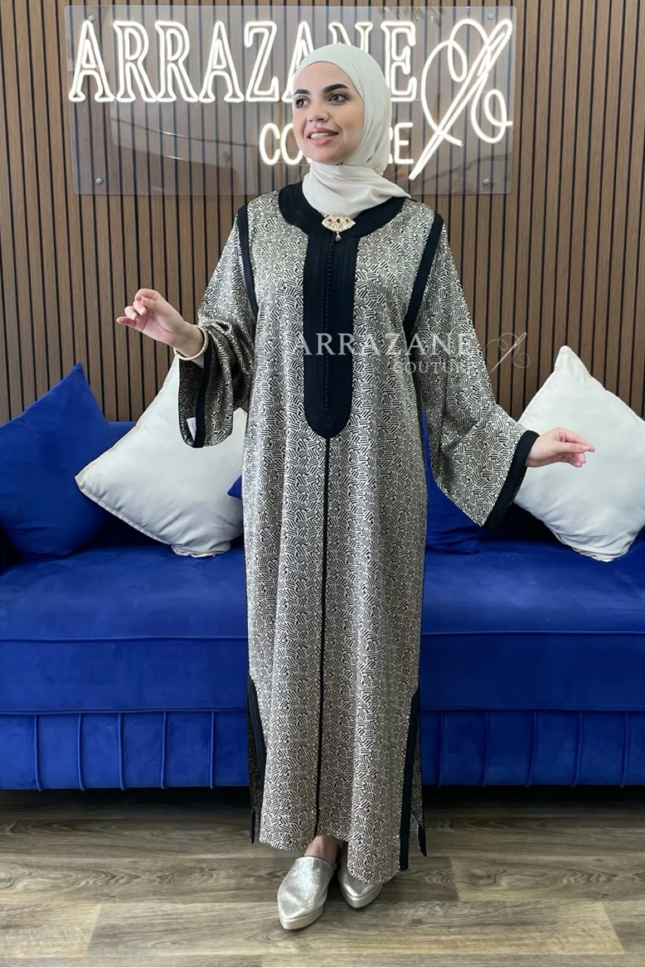 Caftan Kamkha Noir | CasaZaz