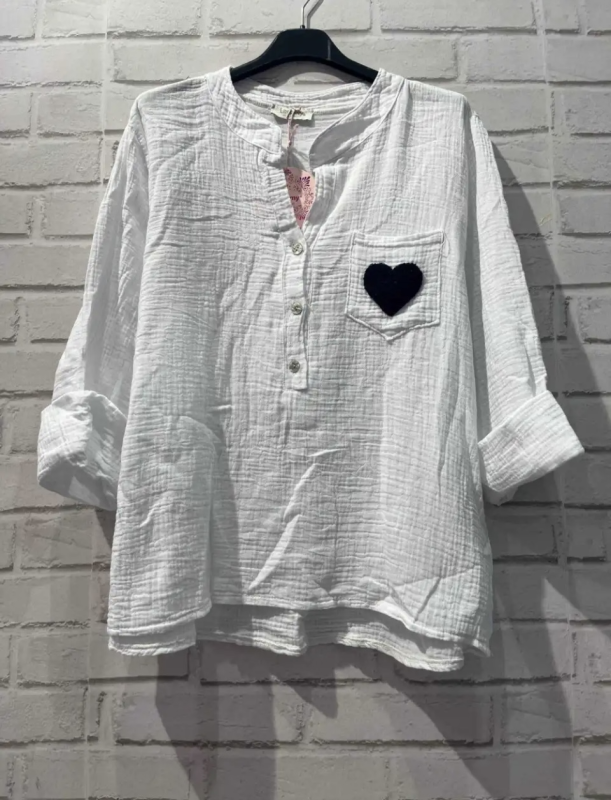 Chemise gaz de coton coeur | Jus de coco 