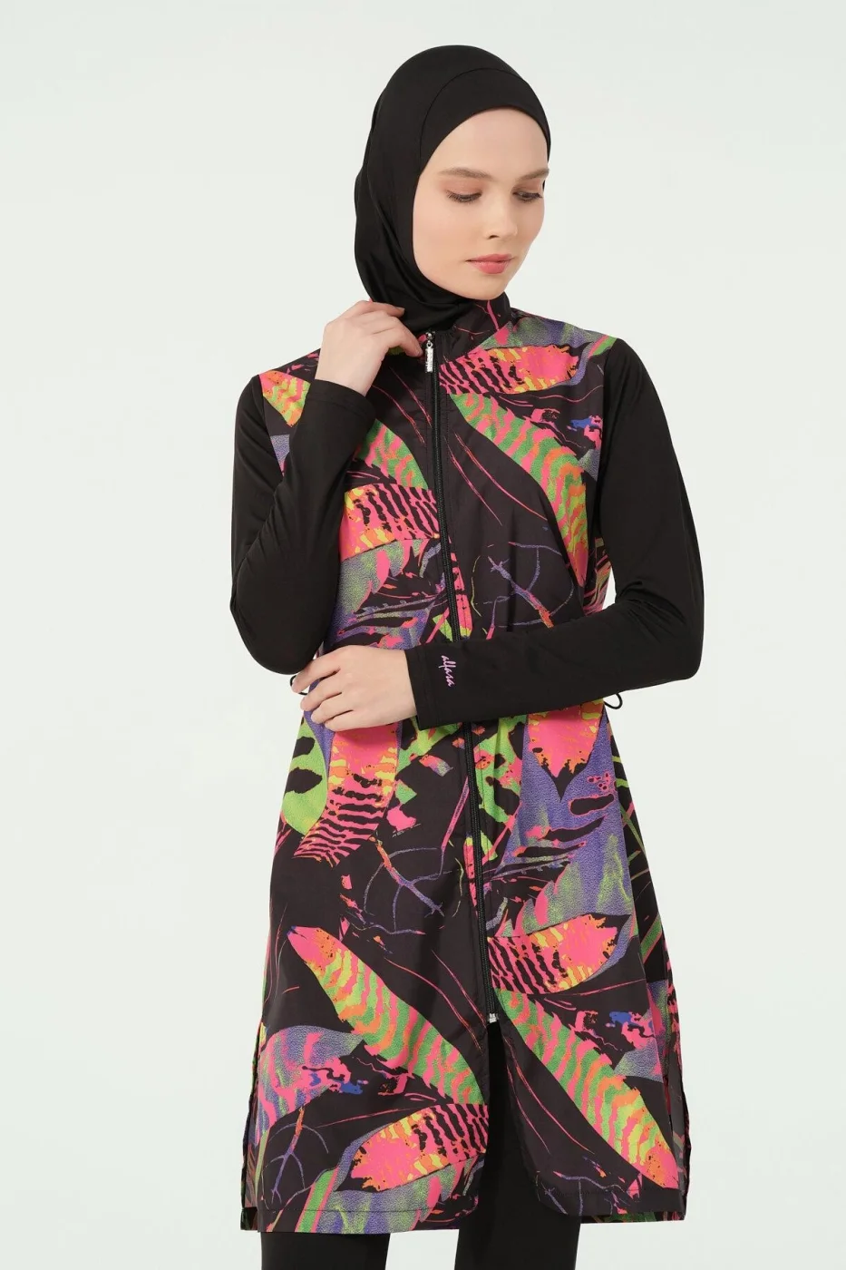 Burkini Long Noir Rose | CasaZaz
