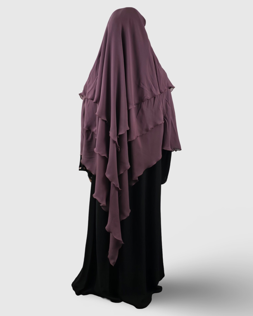 KHIMAR 3 VOILES MAUVE | AMCOSMETIK