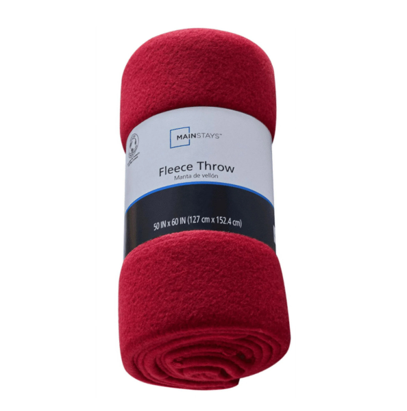 Mainstays Red Mark Plush Throw Blanket Standard Throw 50" x 60" | Home & Kitchen Delights
