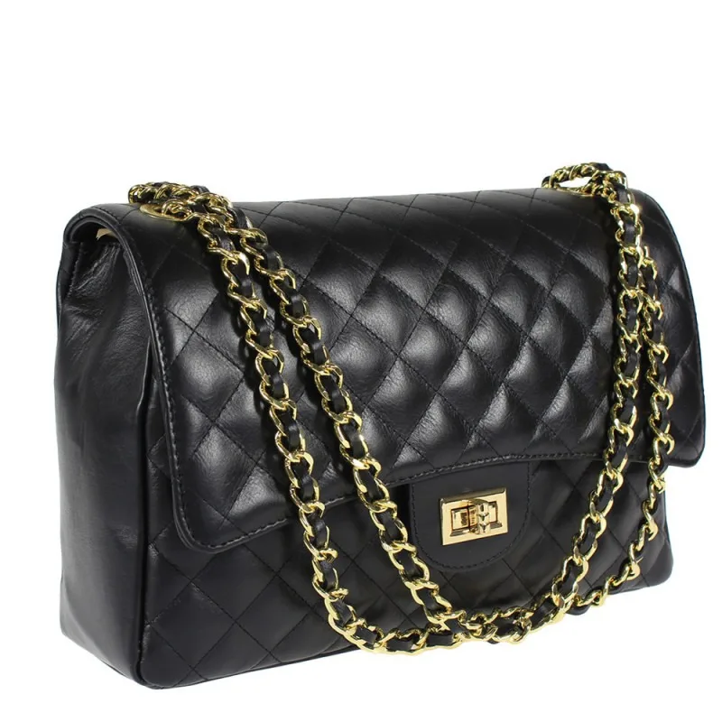 Borsa Trapuntata in pelle con catena | Carvin Bags
