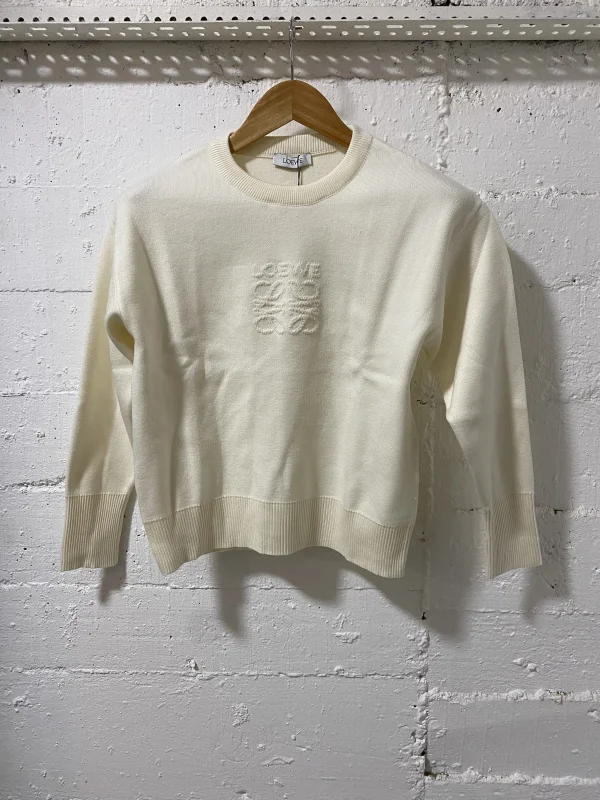 Loewe Women Sweatshirt Ecru | MASSIMOLUXURYOUTLET