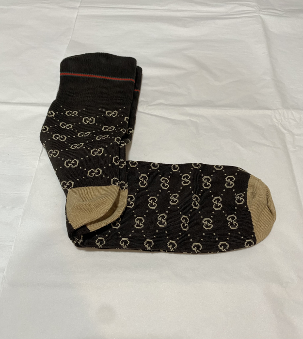 Gucci Firenze Cotton Socks Dark Brown | MASSIMOLUXURYOUTLET