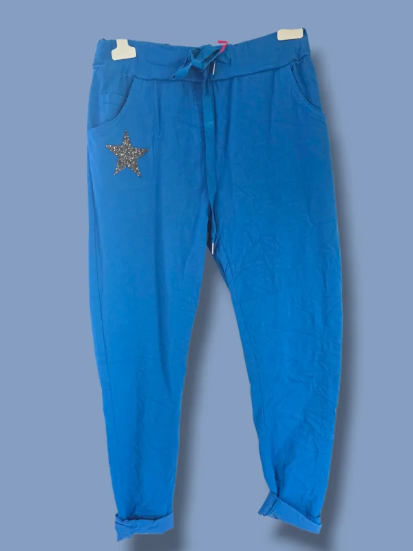 Pantalon bleu roi etoile | Chez Florem