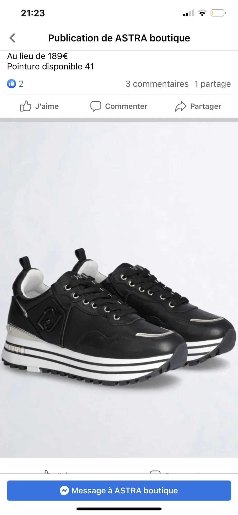 Basket liu jo 41 | Astra boutique 