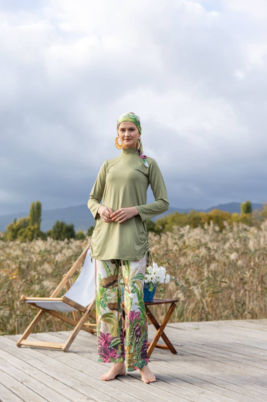 Burkini Flora Imprimé Kaki | CasaZaz