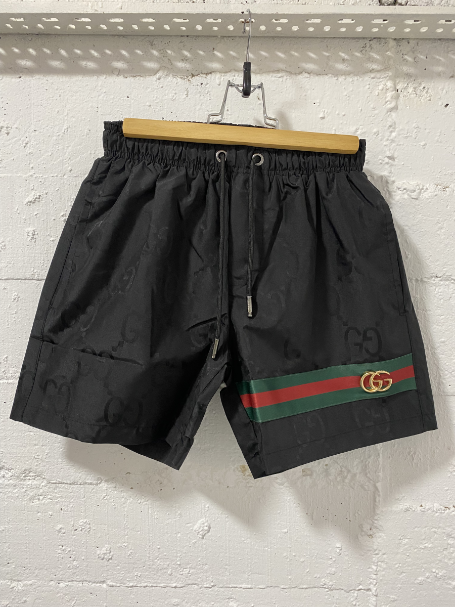 Gucci Firenze 1921 GG Swimshort Black  | MASSIMOLUXURYOUTLET