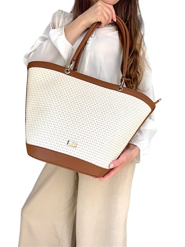 Dilek Blanc Cassé Camel | Sac'ré