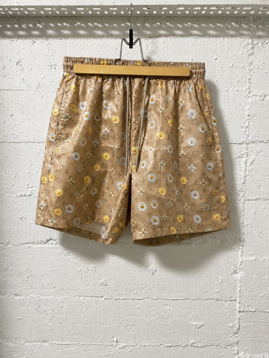 Louis Vuitton Monogram Floral Swim Shorts Beige Multicolor | 