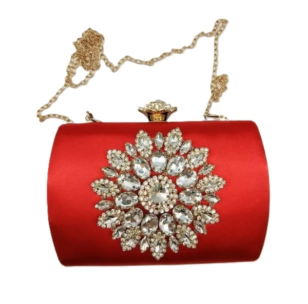 Minaudière rouge satin  | Dîna Shop'