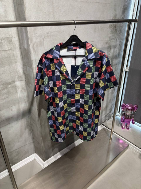 Louis Vuitton Marque Print Shirt Multicolor | MASSIMOLUXURYOUTLET
