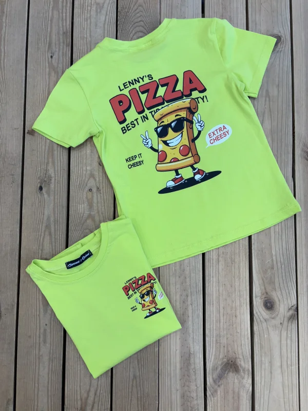 Tee-shirt jaune pizza  | Lena in Love 