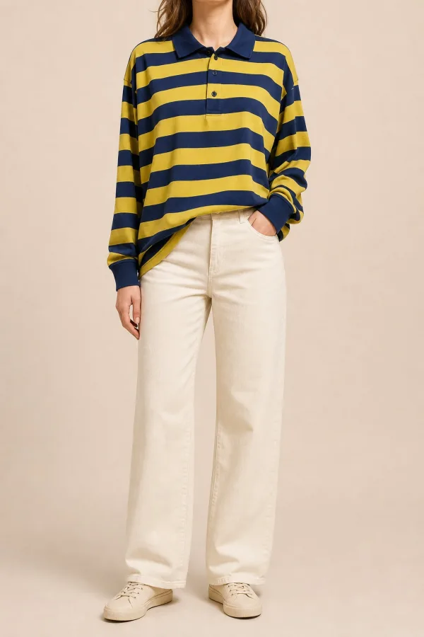 Pull rayé col polo | Deal Only One