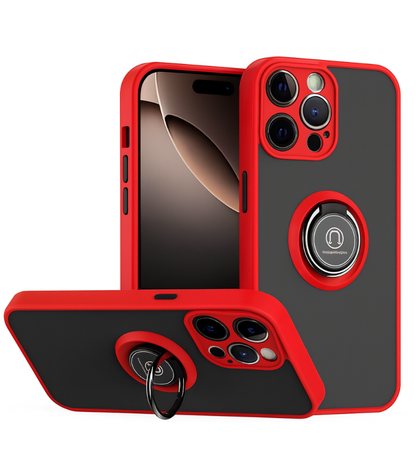 Coque anti choc matte avec Bague iPhone | Beauty phone