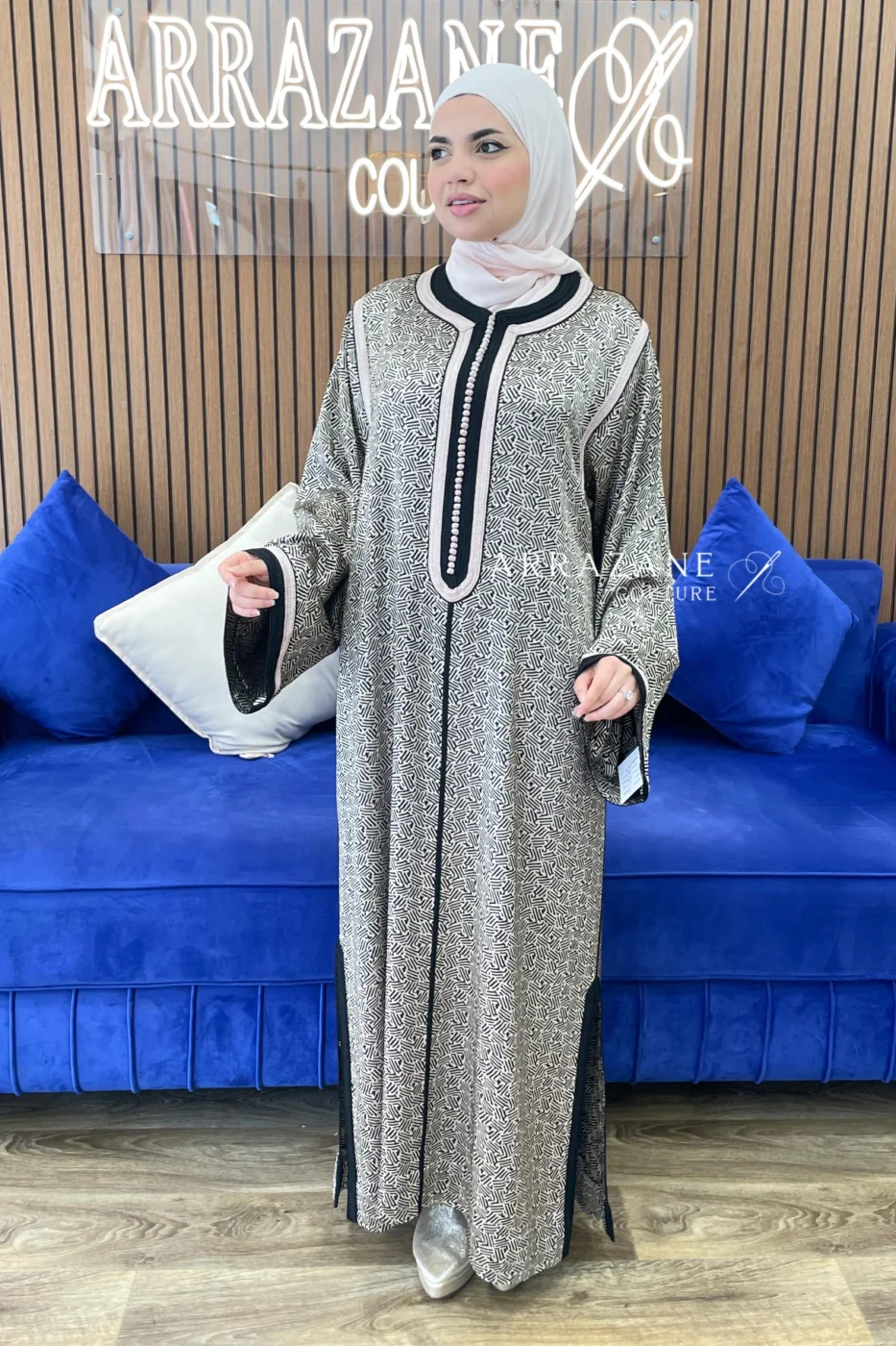 Caftan Kamkha Noir | CasaZaz