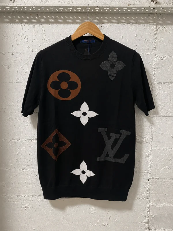 Louis Vuitton T-Shirt Knit Black/Brown White/Grey | MASSIMOLUXURYOUTLET