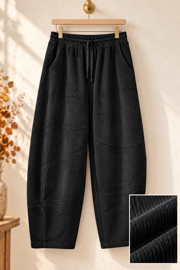 Pantalon " romy " barrel noir 38 au 52 | Les Chics Filles by Sab