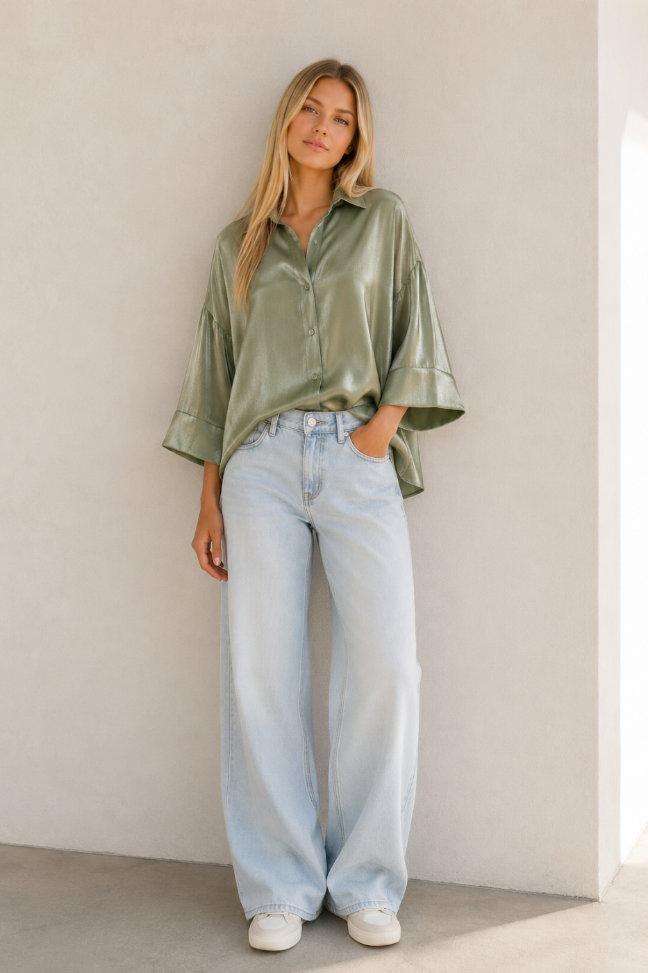 Lumière Flow Blouse | Salsa Color