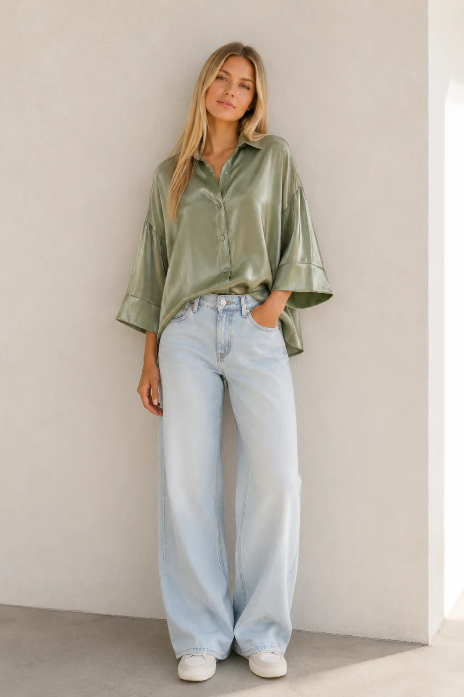 Lumière Flow Blouse | Salsa Color