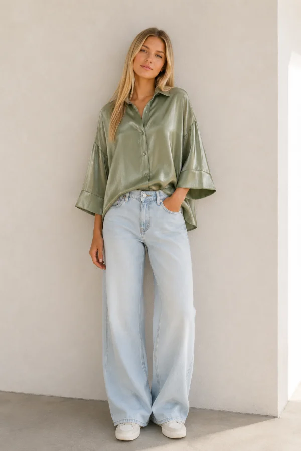 Lumière Flow Blouse | Salsa Color