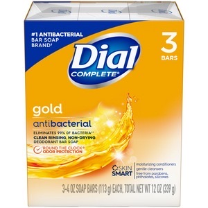 Dial Antibacterial Deodorant Bar Soap, Gold, 3 Bars    | Hit-The-Stage Pharmacy