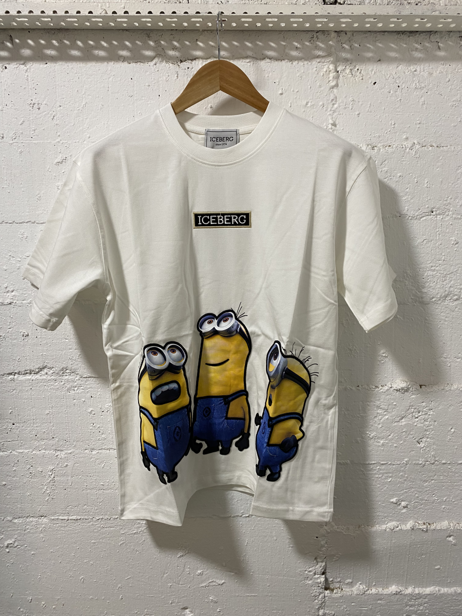 Iceberg T-Shirt White Yellow/Blue | MASSIMOLUXURYOUTLET