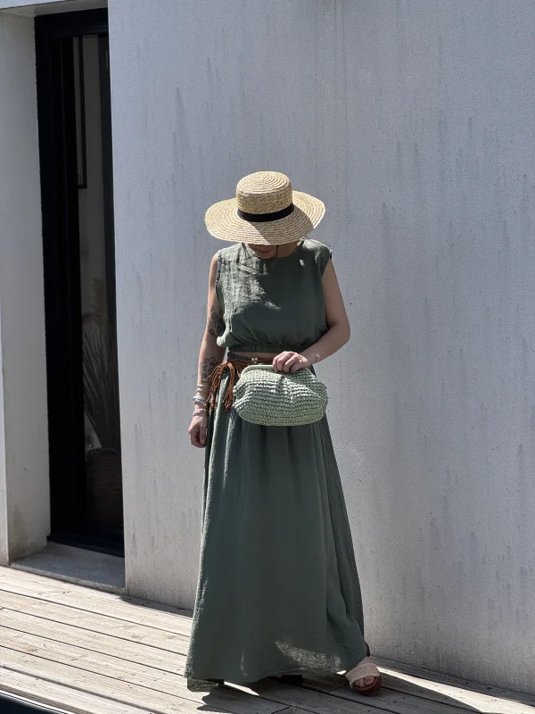Ensemble LINO kaki | Les bohemiennes Le Bouscat