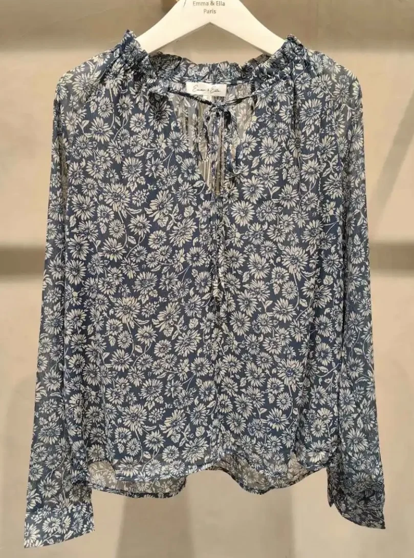 Blouse a col froncé | Jus de coco