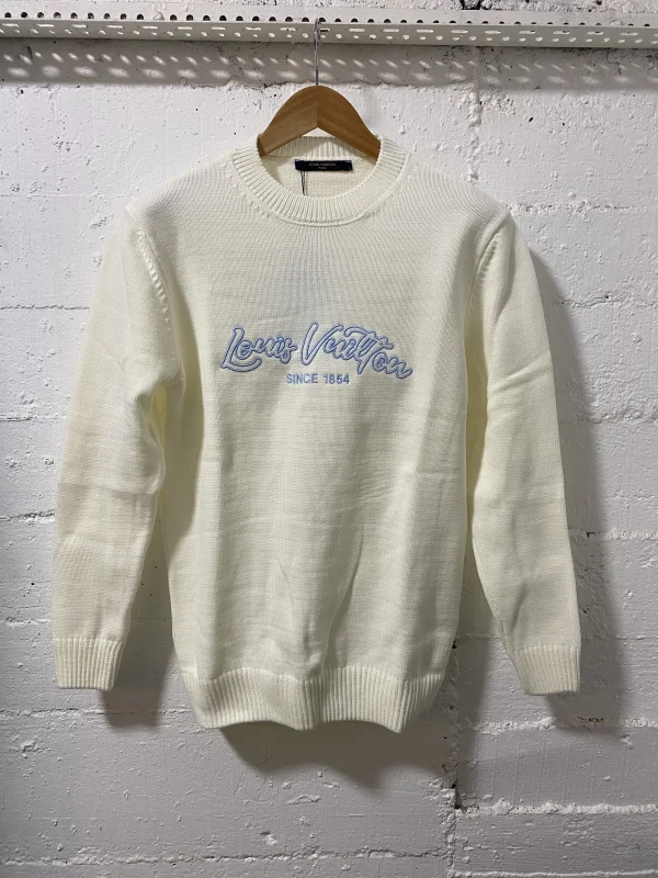 Louis Vuitton Cotton Sweater Ecru | MASSIMOLUXURYOUTLET