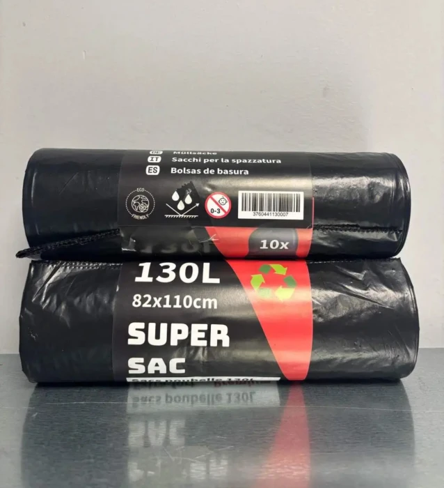 Lot de 2 SACS POUBELLE - 130L - X10 SACS | Miniprix