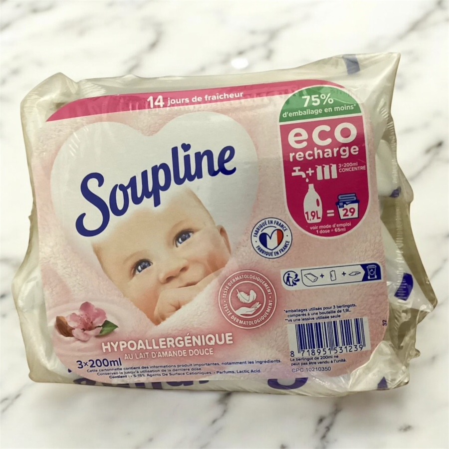 Adoucissant Soupline Doses Hypoallergénique-3x200ml | Miniprix