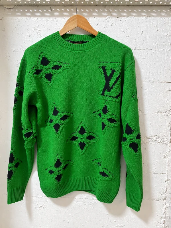 Louis Vuitton Sweater Knit Monogram Green | 