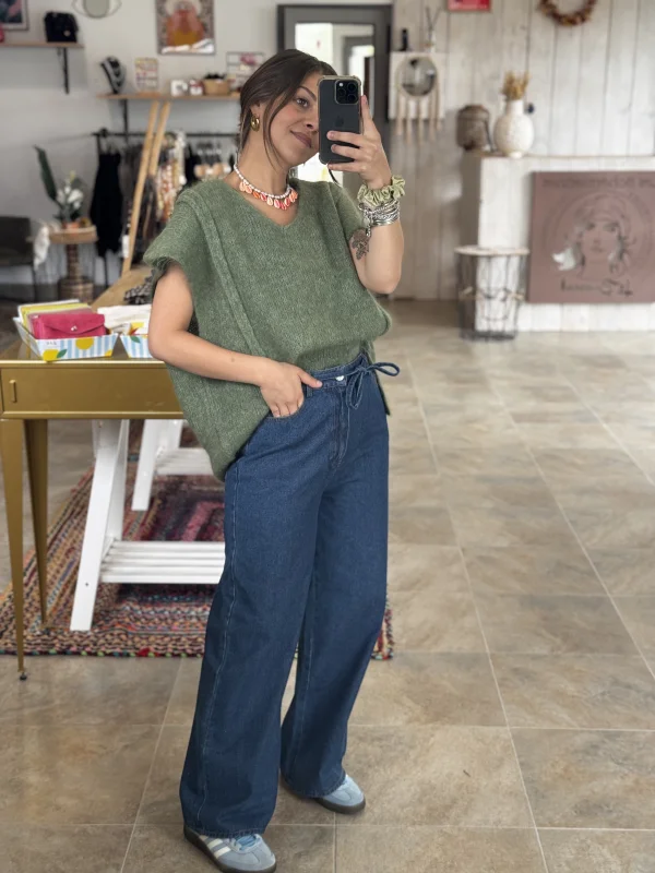 Pull ENORA kaki | Les bohemiennes Le Bouscat