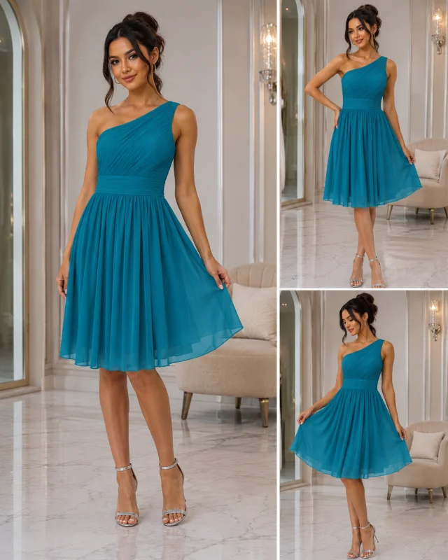 Robe courte asymétrique | Pink Corner 974