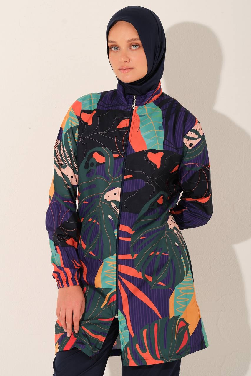 Burkini Mira Imprimé Lacivert | CasaZaz