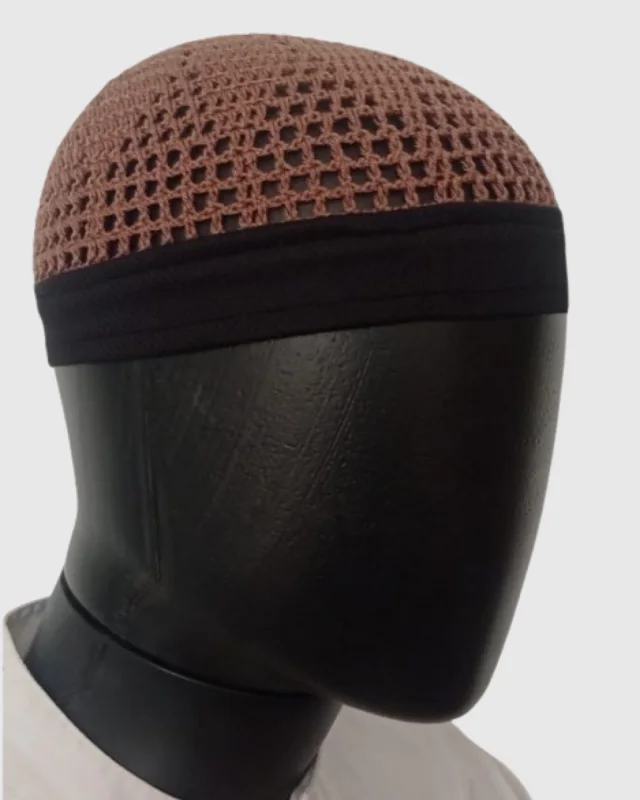 CHECHIA BLEU MARRON 100% COTTON | AMCOSMETIK