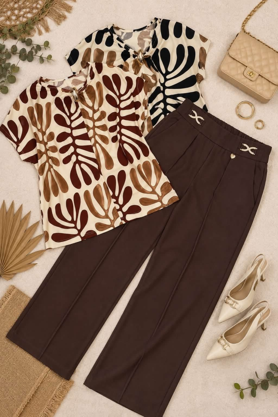 Blusa Malha Fria com Detalhe Dourado | Sublime Moda Feminina