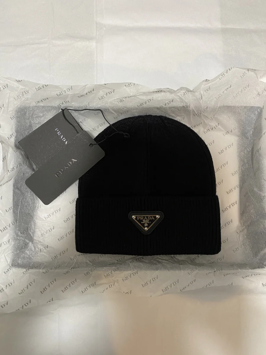 Prada Milano Cotton Cap Black/Black | MASSIMOLUXURYOUTLET
