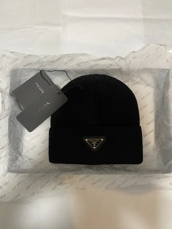 Prada Milano Cotton Cap Black/Black | MASSIMOLUXURYOUTLET
